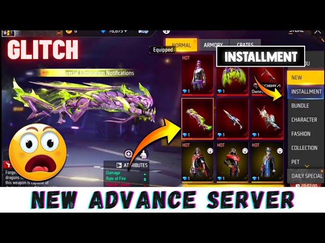 NEW ADVANCE SERVER  NEW INSTALMENT OPTION ALL EVO GUNS IN 1 DIAMOND GLITCH  !! 