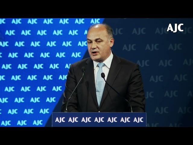 Enver Hoxhaj, Deputy Speaker of Parliament of Kosovo, Addresses AJC Global Forum 2023