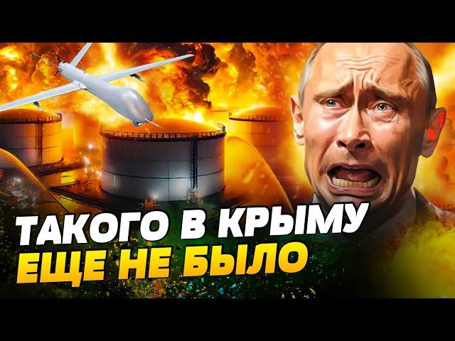 В КРЫМУ ПАНИКА! Путин ПРОЩАЕТСЯ С ТОПЛИВОМ! МОЩНЕЙШИЕ ВЗРЫВЫ в Феодосии: НЕФТЕБАЗА ПЫЛАЕТ!