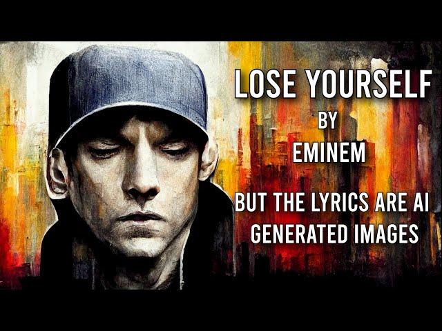 Lose Yourself - But the lyrics are AI generated images