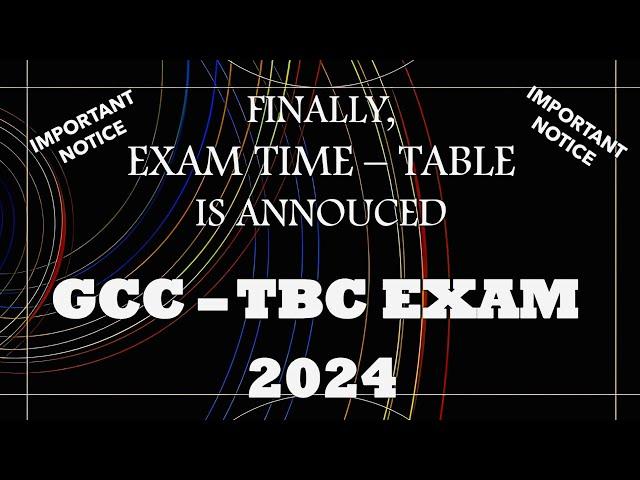 GCC TBC Typing Exam Time Table June 2024 Exam @BrandSkills