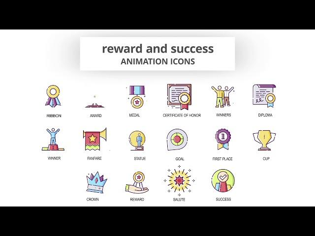 Reward & Success - Animation Icons | Elements - Envato elements