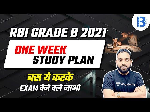 RBI GRADE-B 2021 | Maths by Arun Singh Rawat | One Week Study Plan