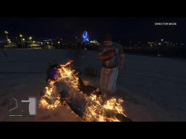 Pushing NPC People into Fire | GTA 5