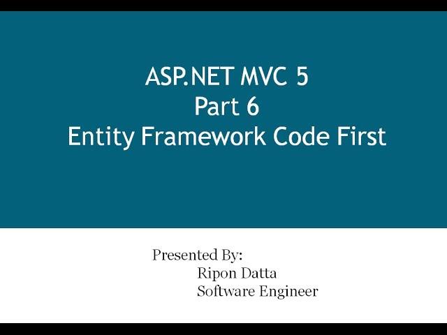 ASP.NET MVC 5 Step by Step: Part 6 Entity Framework Code First