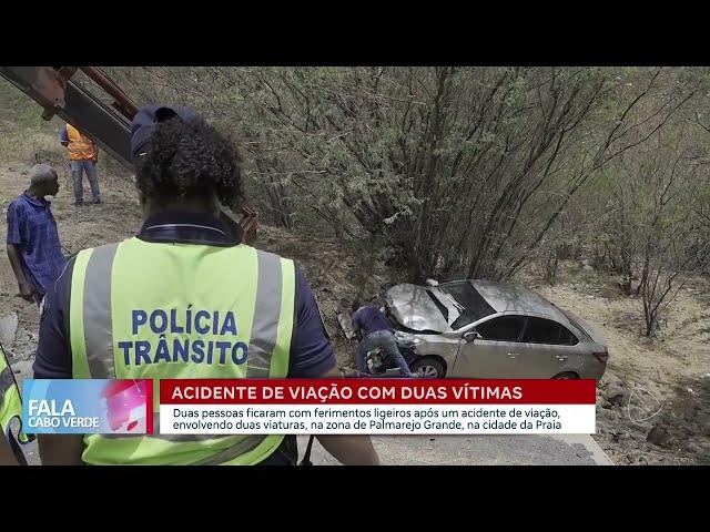 Acidente de viação com duas vítimas e carro cai na ribanceira | Fala Cabo Verde