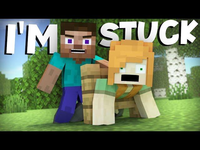 Steve, I'm stuck - Minecraft Animation #shorts
