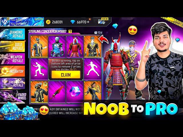 Free Fire TSG Ritik Challenged Me To Make NOOB Id PRO In 9999 Diamonds -Garena Free Fire