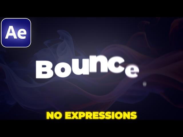 BOUNCE TEXT Animation in After Effects | NO EXPRESSIONS