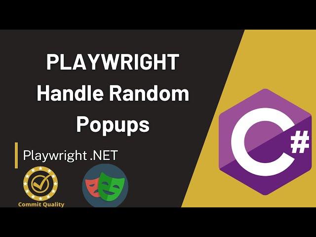 How to handle random popups with Playwright .NET C#