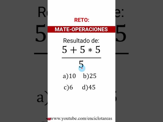 Reto – Matemática (operaciones)