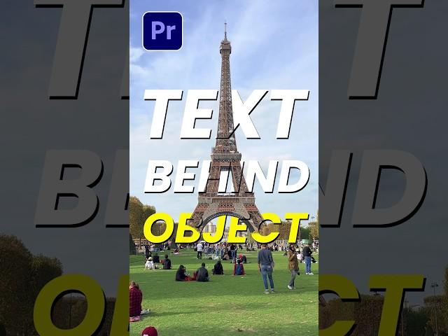 How To Add Text Behind Objects in Premiere Pro #adobepremirepro #textbehindobject