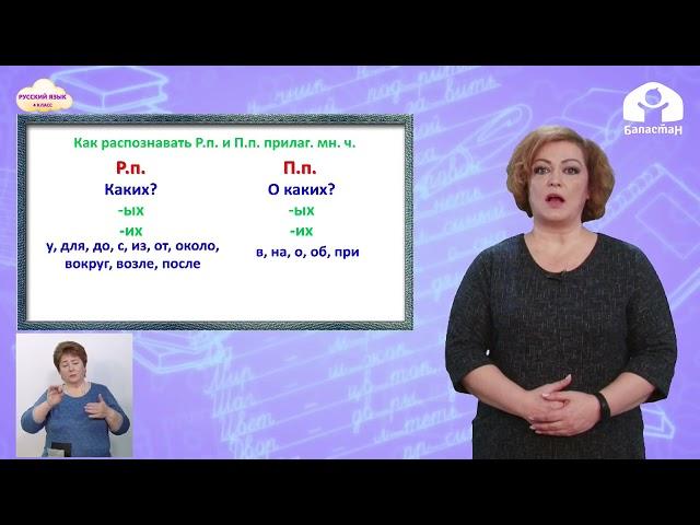 4-класс | Русский язык | Родительный и предложный падежи имён прилагательных во множественном числе