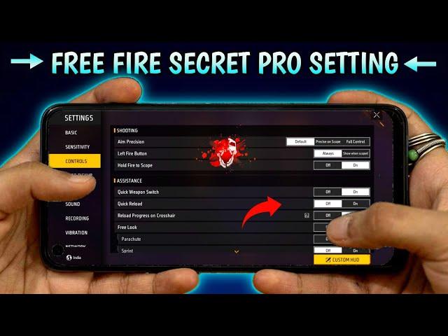 Free Fire Pro Settings [ Secret ] Sensitivity + Fire Button Size | New Headshot Setting |