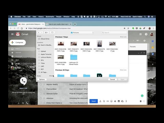 How to Attach a Photo to an email on  your Mac