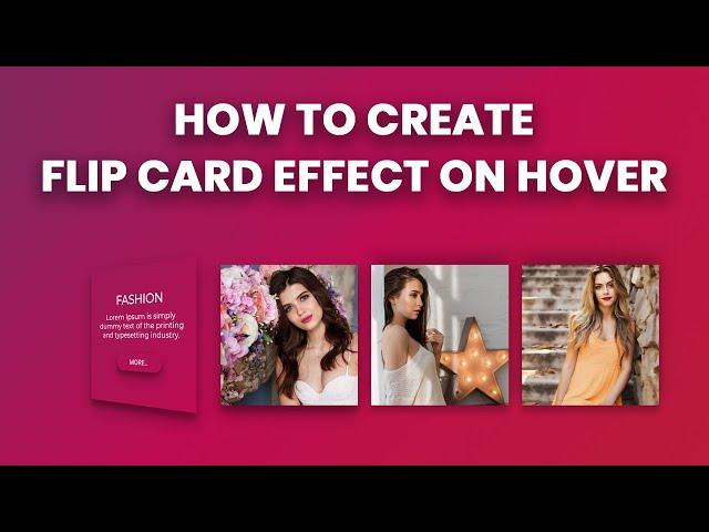 How to Create Flip Card Effect On Hover