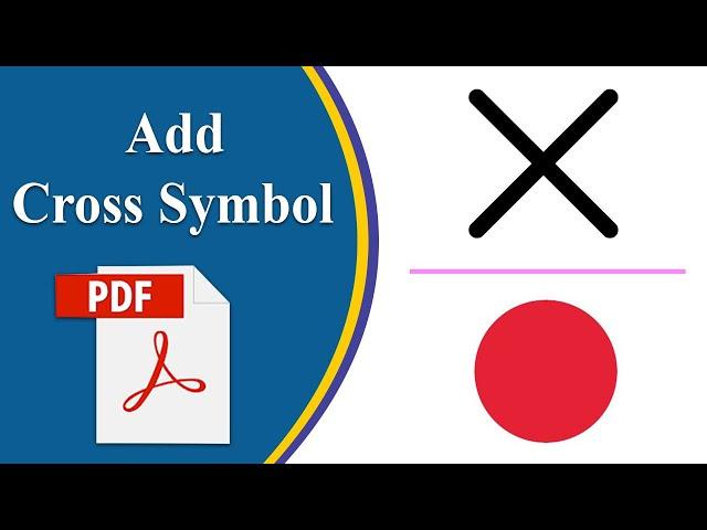 How to add cross symbol in a pdf file using adobe acrobat pro dc | Create a Dashed Line in a PDF