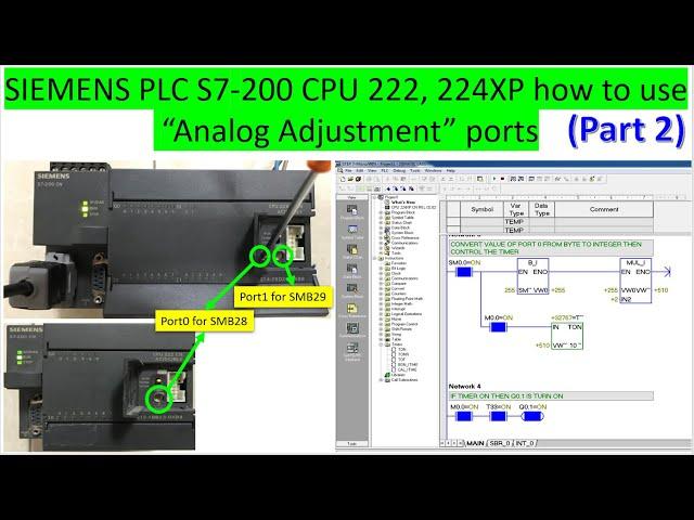 SIEMENS PLC S7-200 CPU 224XP how to use Analog Adjustment part2