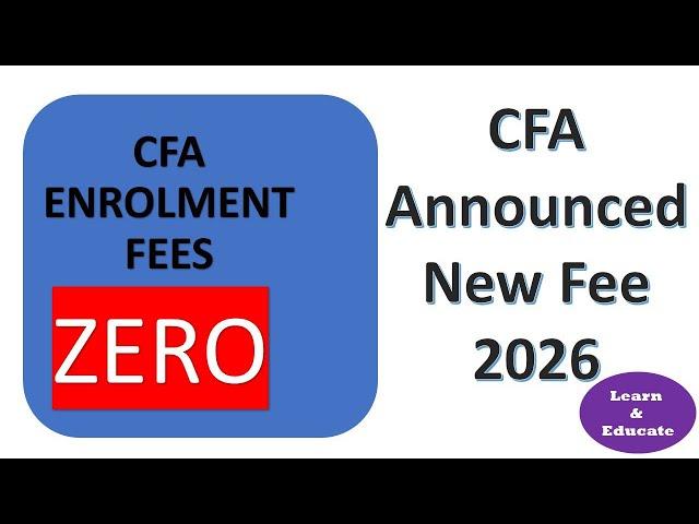 CFA Program | CFA Fee 2025 | CFA Fee 2026 | CFA Fees Changed | No Enrollment Fee