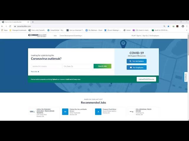 Searching for Jobs on CareerBuilder.com