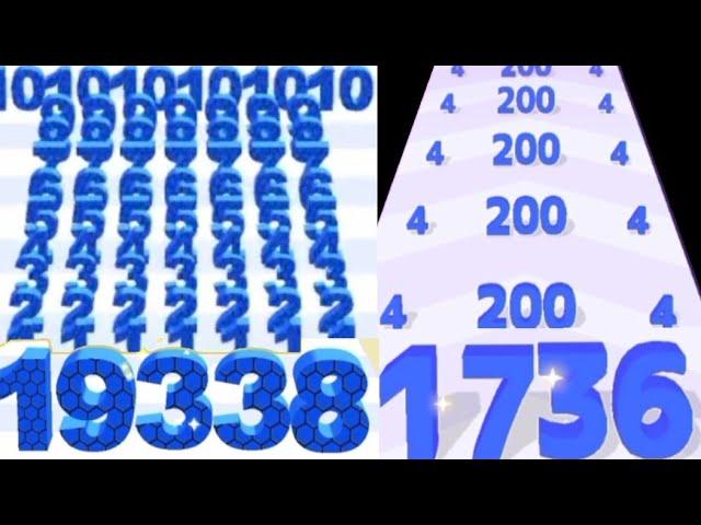 9 Minutes Super Satisfying Math Games - Number Rush 2048 Challenge Vs Number Merge