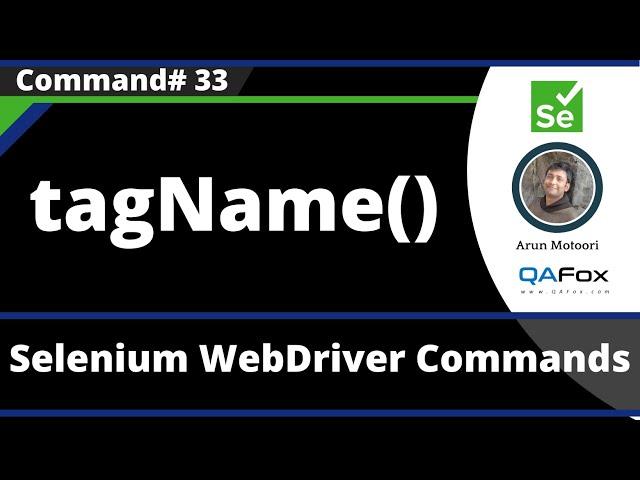 tagName() Command - Selenium WebDriver