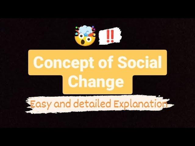 Concept of Social Change | types of Social Change | Foundation of Education | B.Ed #Hindi #Easy ‼️⁉️