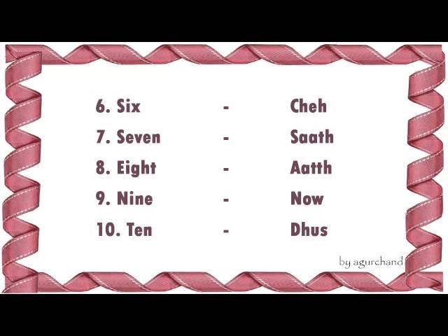 Learn Hindi through English - Numbers 1 to 10