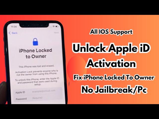 iPhone Locked To Owner How To Unlock Without Apple ID ! Unlock All Model  iPhone Activation 2023