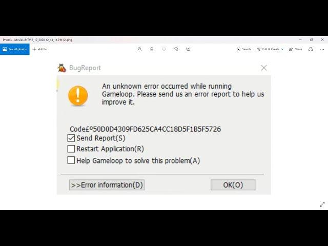 How to fix Gameloop Error Report code| NO bugs| work 100%