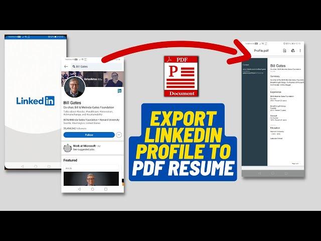 Download LinkedIn Profile as PDF Resume on Your Mobile Device