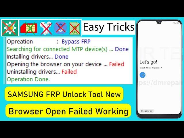 Samsung FRP Bypass Tool 2021 Launching Browser Event Failed |Samsung FRP Set Lock Screen Not Working