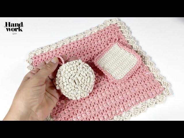 Cómo tejer Toalla, Mantel, Tapete a crochet fácil