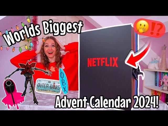 UNBOXING THE *WORLDS BIGGEST* MYSTERY NETFLIX ADVENT CALENDAR 2024!!⁉️(24 MYSTERY BOXES!🫢)