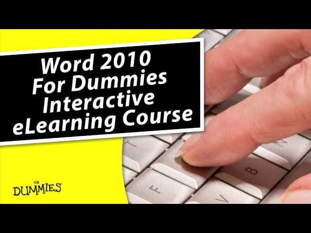 Word 2010 For Dummies eLearning Course