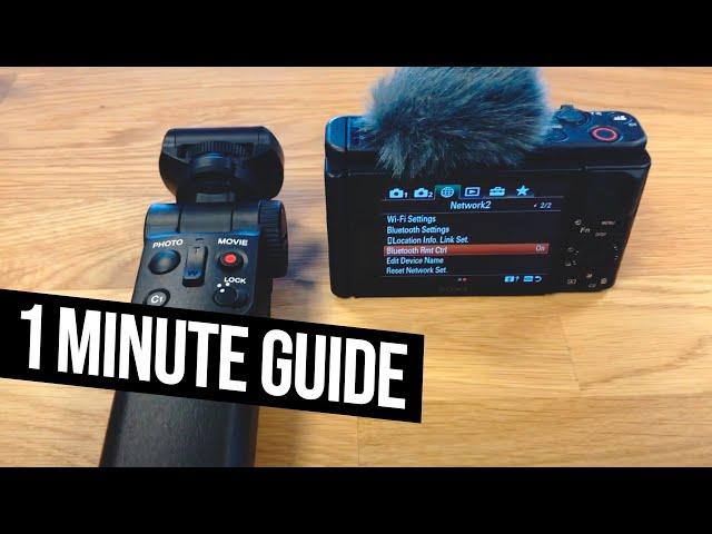 How to Pair Sony ZV-1 with Grip / Remote / Tripod / Selfie stick