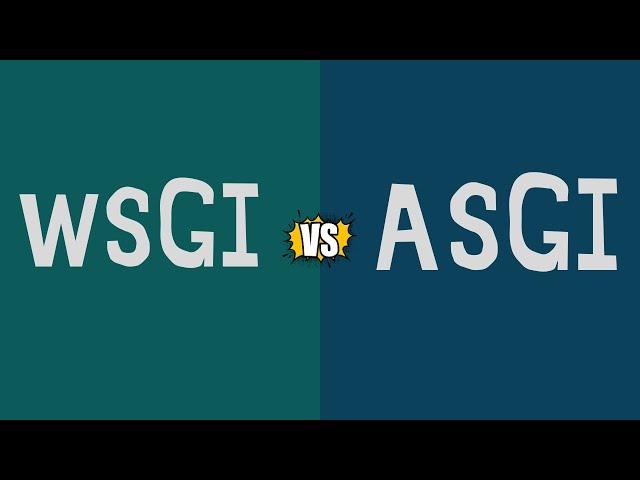 An intro to WSGI and ASGI