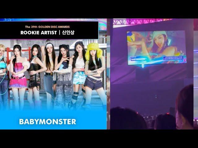 Babymonster Winning "Rookie Of The Year" at the Golden Disk Awards 2025