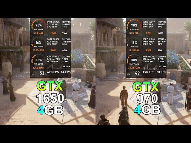 GTX 1650 vs GTX 970 - Test in 10 Games (Tested in 2023)