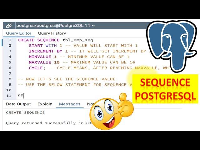 How To Create Sequence In PostgreSQL And Usage Of Sequence || Table Primary Key || Stored Procedure