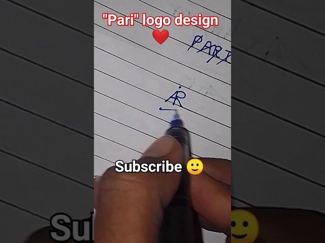 Pari logo design by @LogoMaker2.O ️#shorts #youtubeshorts #logodesign