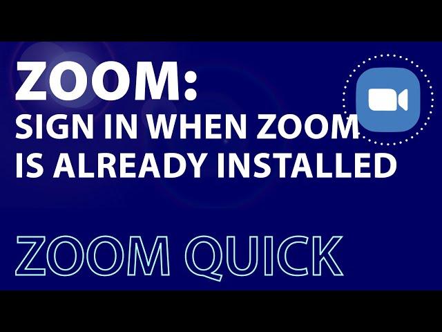 Accept an invite to a Zoom meeting when you already have Zoom downloaded