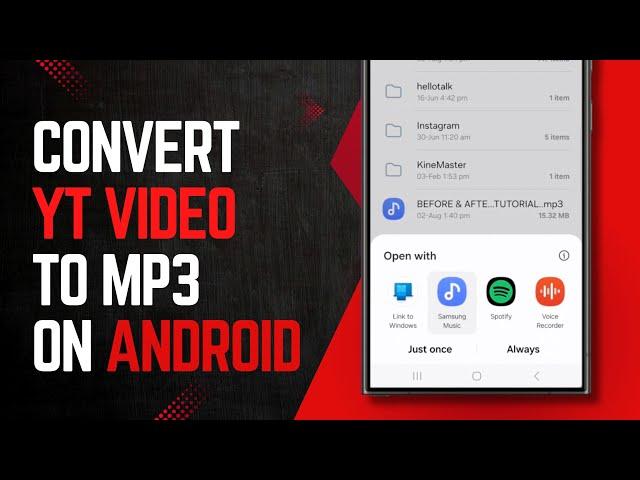 How To Convert YouTube Video To MP3 On Android | Video To MP3 Without App