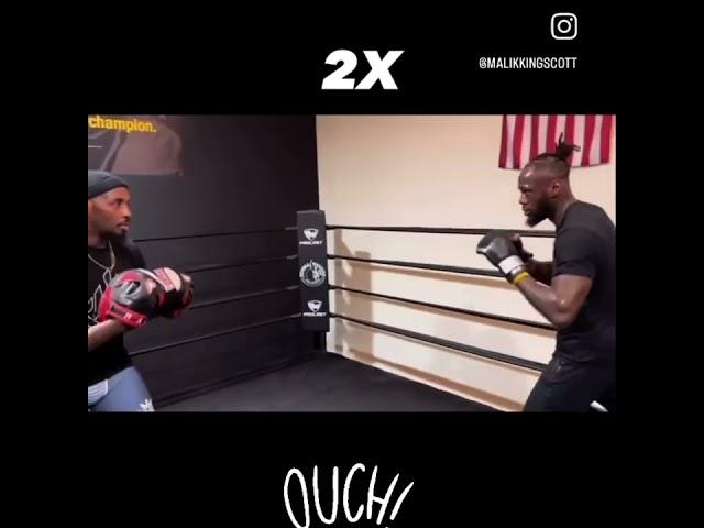 NEW VIDEO OF DEONTAY WILDER WRECKING THE PADS!