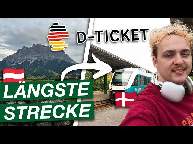 Die LÄNGSTE STRECKE mit dem #DeutschlandTicket 