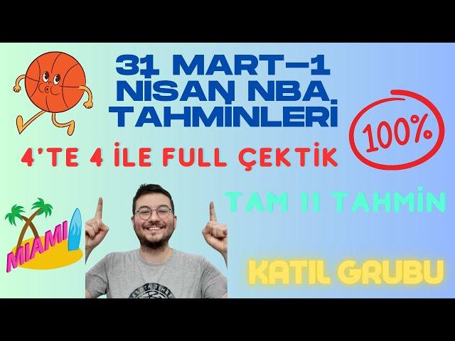 31 Mart-1 Nisan NBA tahminleri, 4'te 4 ile full çektik, Tam 11 Tahmin, Oyuncu bahisleri, İddaa,132