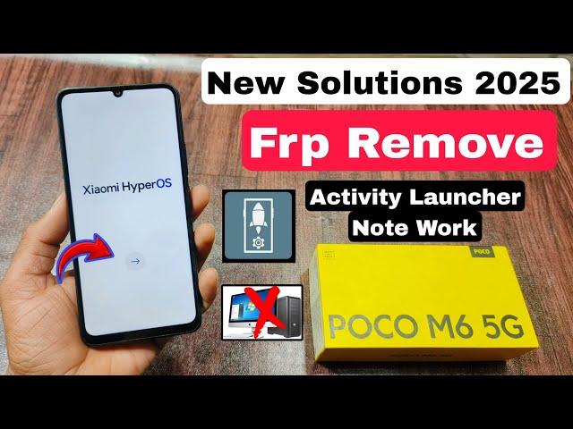 New Method - Poco M6 5g Frp Bypass HyperOS | Poco M6 5g HyperOS Frp Unlock Without Pc | 2025