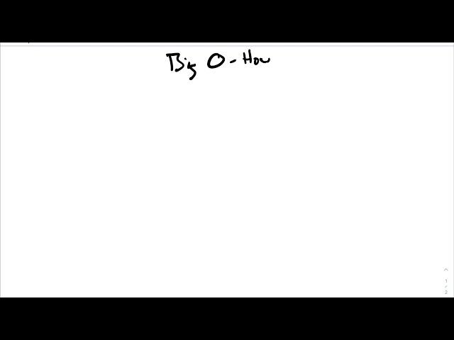 Big O Notation - How to analyze functions