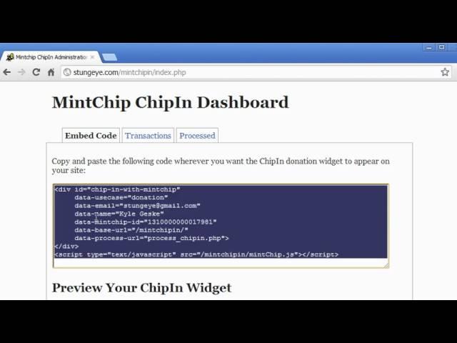 ChipIn - Crowdsourced Funding with MintChip