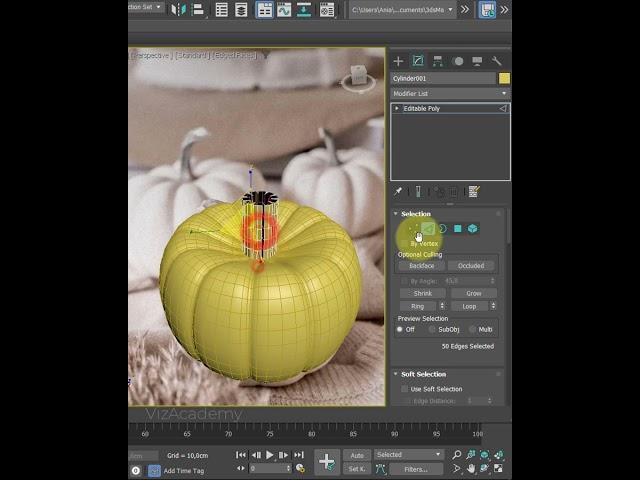 Create your own pumpkin model in 3ds Max #3dmodeling #3dsmax #tutorial